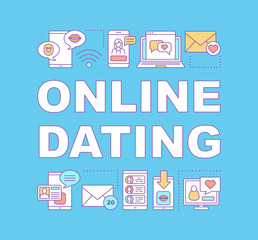Online dating word concepts banner