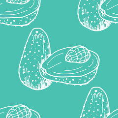 seamless abstract pattern with avocado
