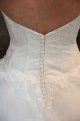 back of wedding dress