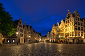Fototapeta na wymiar Market square in Antwerpen, Belgium.