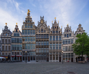 Fototapeta na wymiar guild houses at Grote Markt square in Antwerp, Belgium