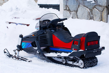 snowmobile in the snow