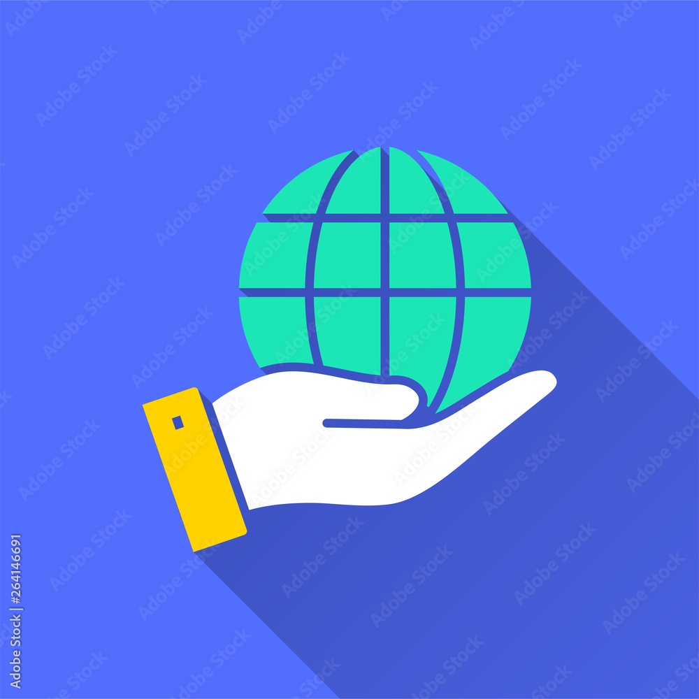 Poster globe - vector icon for graphic and web design.