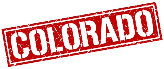 Colorado red square stamp