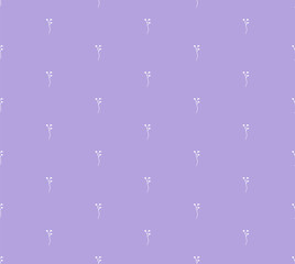 Fototapeta premium Elegant seamless hand-drawn bellflower pattern 