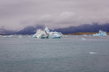 Glacial lake Jokulsarlon, part of Vatnajokull Park in Iceland