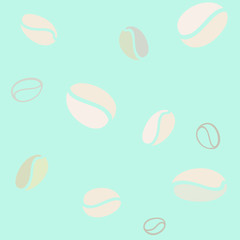 coffee pattern on spring background