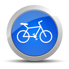 Bicycle icon blue round button illustration