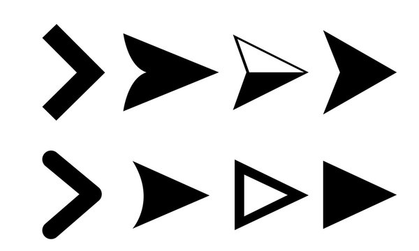 Arow icons set. Arrows vector collection with elegant style and black color.  
