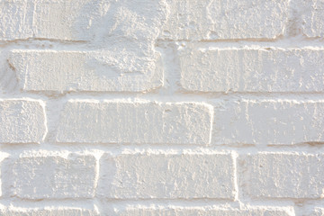The Beautiful Soft Color of White Brick Wall Surface as Background, White Texture