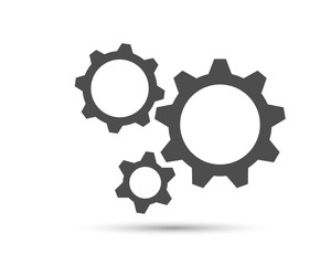 Gear Icon. Setting Icon. Vector simple icon on background
