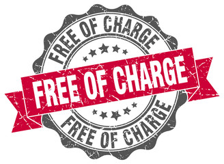 free of charge stamp. sign. seal