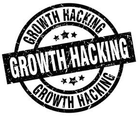 growth hacking round grunge black stamp