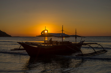 Nagtabon Beach on Palawan Island