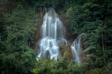 Tee lor su Waterfall or Thi Lo Su Waterfall or Thee Lor Su Waterfall,  the largest and highest waterfall in Umphang Tak Thailand