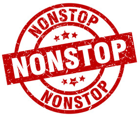 nonstop round red grunge stamp