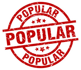 popular round red grunge stamp