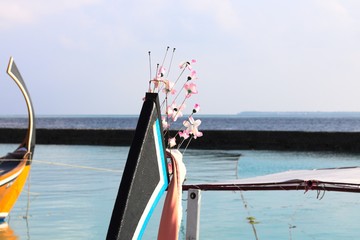 Detail of a 'dhoni' maldivian boat (Ari Atoll, Maldives)
