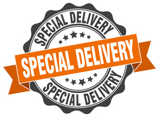Obraz premium special delivery stamp. sign. seal
