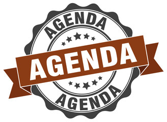 agenda stamp. sign. seal