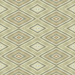 Obraz premium seamless diamond pattern with gold, olive green, greige colors. repeating arabesque background for textile fashion, digital printing, postcards or wallpaper design.