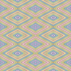 seamless diamond pattern with gold, light blue, olive green, light pink, mauve colors. repeating arabesque background for textile fashion, digital printing, postcards or wallpaper design.
