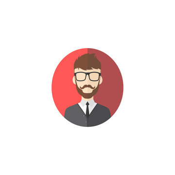 retro gentleman avatar portrait profile picture icon