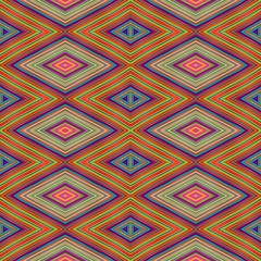 seamless diamond pattern with red, olive green, plum, skin, lavender colors. repeating arabesque background for textile fashion, digital printing, postcards or wallpaper design.