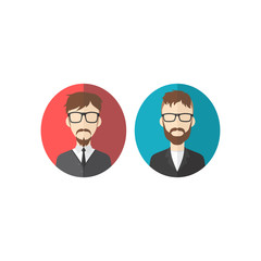 retro gentleman avatar portrait profile picture icon