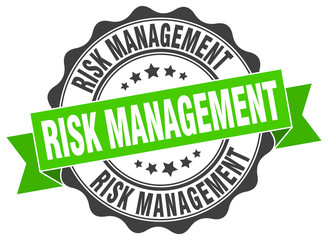 risk management stamp. sign. seal