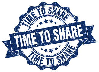 Fototapeta premium time to share stamp. sign. seal