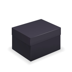 realistic black box, vector eps10 isolated white background