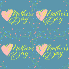 Happy Mother s Day Seamless pattern. Vector Illustration