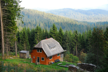 house in the mountains