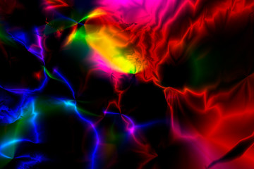 Colorful background made of color gradient tools and reflections  dark mode