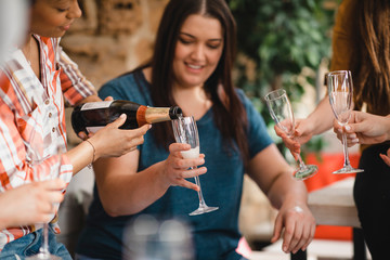 Pouring a Glass of Champagne