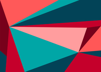 geometry red pink blue colors abstract poligons background