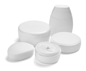  white cream container jar beauty moisturizer tube soap