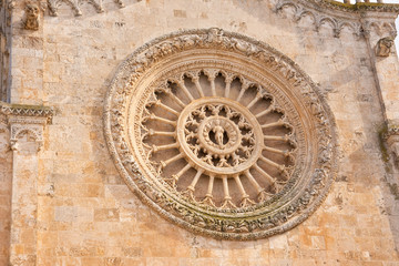 Italy, Ostuni, facade of the cathedral. 