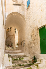 Fototapeta na wymiar Italy, Ostuni, characteristic front door in the ancient historic center.