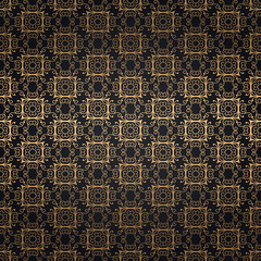 ОсновнVintage art deco texture. Black and gold pattern. Ornate background in retro style.Geometric decorative texture. Vector illustrationые RGB