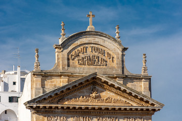 Italy, Ostuni, Confraternity of Carmine church, detail