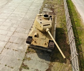 Image of the historical most popular old T-34  soviet tank.