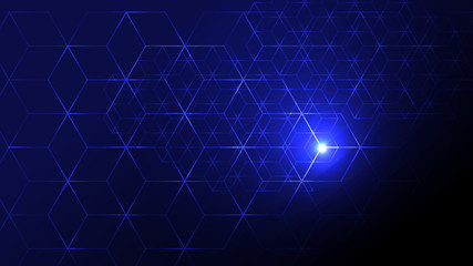Abstract blue light and shade creative technology background. Vector illustration.