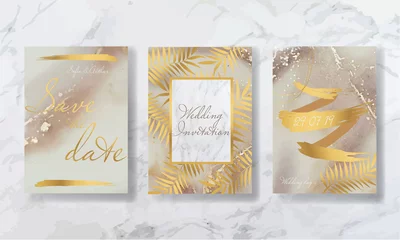 Fotobehang  background texture luxury liquid marble and gold. for business cards, flyers, flyer, banner, website, paper printing. trend vector © chikovnaya