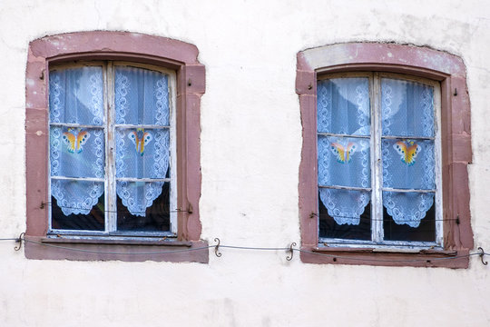 two vintage windows in Thann France