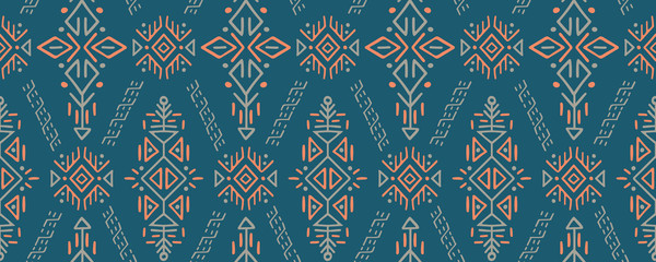 African Ethnic Style Vector Seamless Pattern