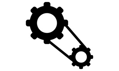 Chain icon as a driving symbol in a field