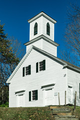Fototapeta na wymiar Green River Church, 1838, Guilford, Vermont, USA.