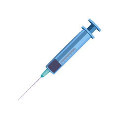 Fototapeta premium Syringe vector illustration. Drug, injection, medical. Medical items concept. Vector illustration can be used for topics like medicine, hospital, treatment
